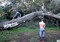 Hot gay blowjob and cum eating