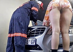 Could Nt Pay the Mechanic so I Offered Him Some Pussy