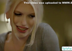 Izzy Wilde In Ts Deepthroats Huge Cock And Gets