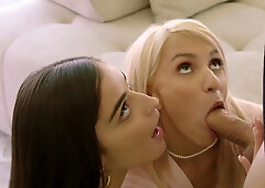 Anal cutie Emily Willis shares big beautiful male stick with her blonde friend