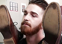 Patient licking doctors feet for cum