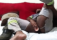 Gay barebacking, anal masturbation, masturbation