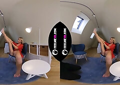 Tiffany Pretty Blonde Shows Open Pussy - FeelMeVR