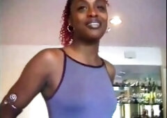 Furry sluts enjoy a black on black pussy feast with Honey Love