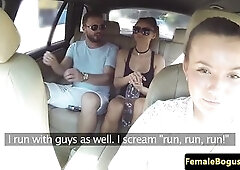 Public taxi amateur cocksucking in advance of doggy style sex outdoors