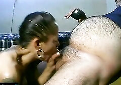 COUGAR CUM GULP - On Her Knees Sucking My Jock