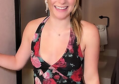 Blondie gave him a blowjob for New Year POV