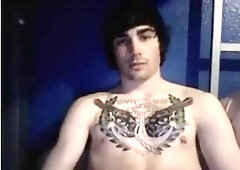 Spy on Sexy Tatt`d Emo Twink Caught Jerking