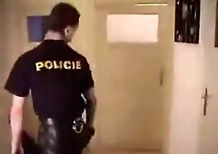 Cop Uniform Fucks Guy In Black