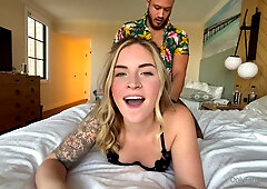 Zoe enjoys passionate office blowjob during work break