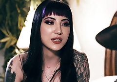 Pretty lusty white chick Charlotte Sartre fucked by a big black dick