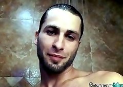 Straight stud cums in pov