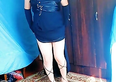 CELEB CROSSDRESSERKITTY YOUTUBER Logng Part Rress Stunning Super-cute Young Fledgling Femboy Slick Whi