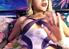 Amazing epic load of self facial cumshot Shemale Queen