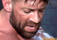 Caged muscled hunk freed