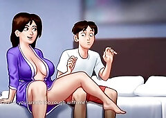 Anon gives Debbie a surprise massage - summer time saga gameplay