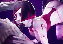 Subverse - cyberpunk girl and two furry monsters