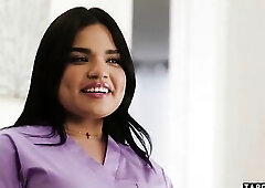 Corpulent blondie massaged and fisted a breasty latin thot