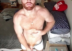 Ginger Grizzly Seth Forena Sofa Jacks His Man Meat Until He Ejaculates