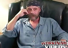 Mature grandpa takes his cock solo and wanks it off for us