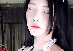 Korean sexy camgirl in uniform shows her big tits