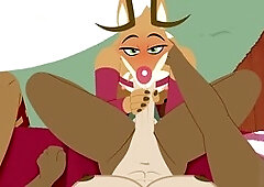 Reindeer new year animation scene