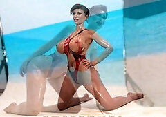 Visual novel featuring a big titted mummy MILF