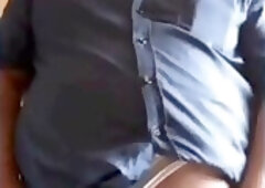 Fat Turkish Grandpa Strokes His Cock