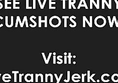 Skinny shemale with tiny tits enjoys playful masturbation on webcams