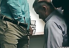 Calvin trained to suck Chris and Dale's big cocks