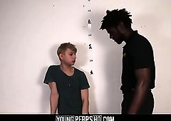 Little Straight Blonde Twink Perp Rough Fuck From Black Gay Security Guard