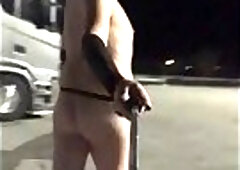 full naked public slutwalk truckstop chastity heels