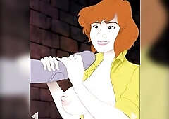 April O'Kneel - Redhead journalist gets drilled by gangsters