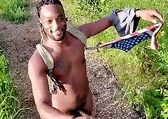 Black outdoor solo, black outside, caught