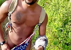 Black outdoor solo, black outside, caught