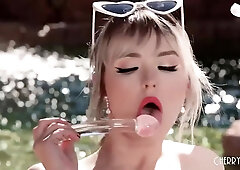 Lilly Bell - Awesome Model With Hairy Pussy Likes Soloing