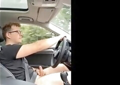 German Gay Twink Masturbate While He Drives
