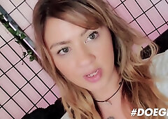 Sensual blonde explores passionate solo dildo play with intense homemade desire