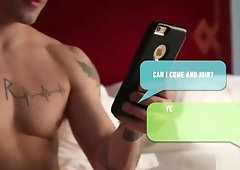 Muscle gay flip flop with cumshot