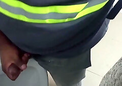 Employee taking a bathtub at the gym