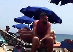 Str8 spy daddy bear at the beach 7