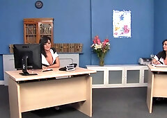 Battling secretaries have it out on job interviewee