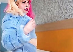 That Babe's excited! This Babe's been showing off her hawt body - and undressing from her raiment. When a gal is lascivious and alone - what