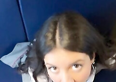 Teach Conductor Caught Passenger Jerking Off, But Wasn't Embarrassed and Jumped on His Schlong