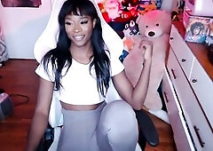 See hawt trans whore Vanniall strutting in taut white Calvin Klein briefs and a skimpy crop top that barely contains her curves. This hung ebony t-gir