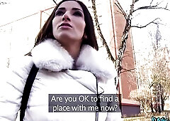 Public Agent Pretty French Underclothes Model Unexpected Screw