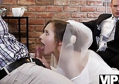 VIP4K. un Uomo Ricco Paga Bene per Scopare Una Giovane Ragazza Calda Il Giorno Del Suo Matrimonio