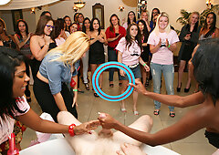 Blowjob group sex with bride & her friends