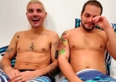 Inexperienced Aussie Aksen and Billy enjoying a satisfying bareback session