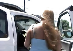 Gangster Ebony Dude Picks Up Blond and Gives Her His Large Jock